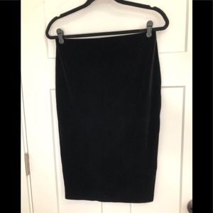 Vince Camuto - black velvet pencil skirt